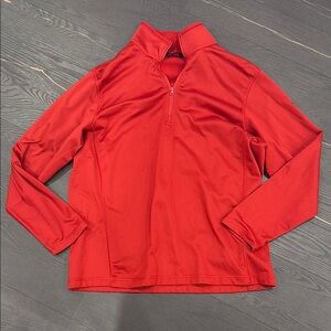 Red Quarter-Zip Pullover